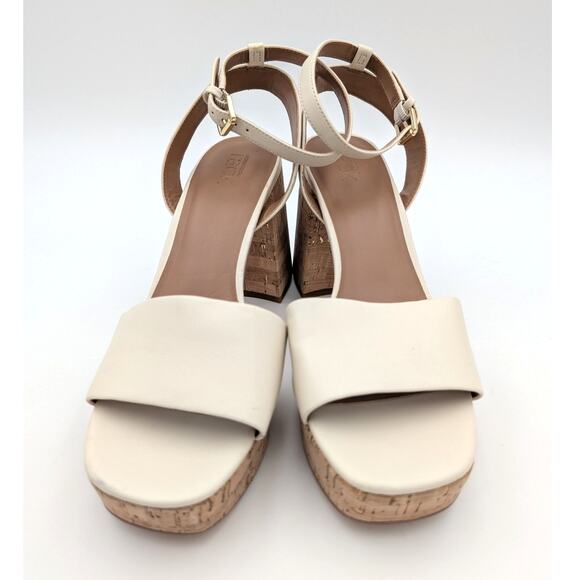 Nordstrom Rack Ansel Platform Ankle Strap Sandal Women's White Size US9 EU40 - Picture 2 of 11